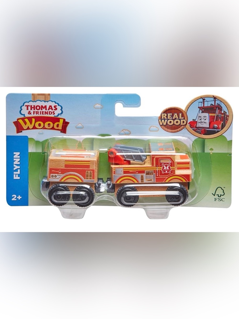 Thomas & Friends Flynn Wooden Fire Engine in Red and Gold